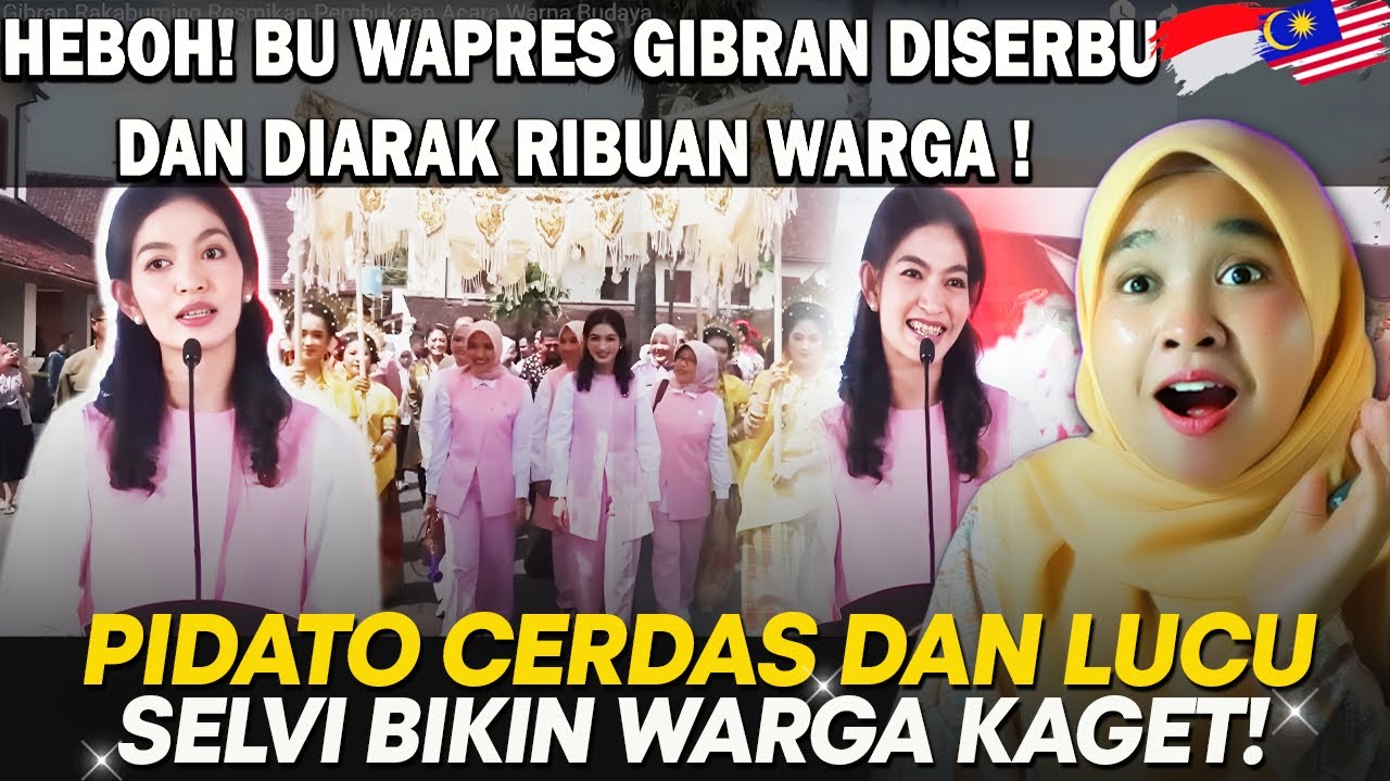 HEBOH! BU WAPRES GIBRAN DISERBU & DIARAK RIBUAN WARGA! PIDATO CERDAS & LUCU SELVI BIKIN WARGA KAGET!
