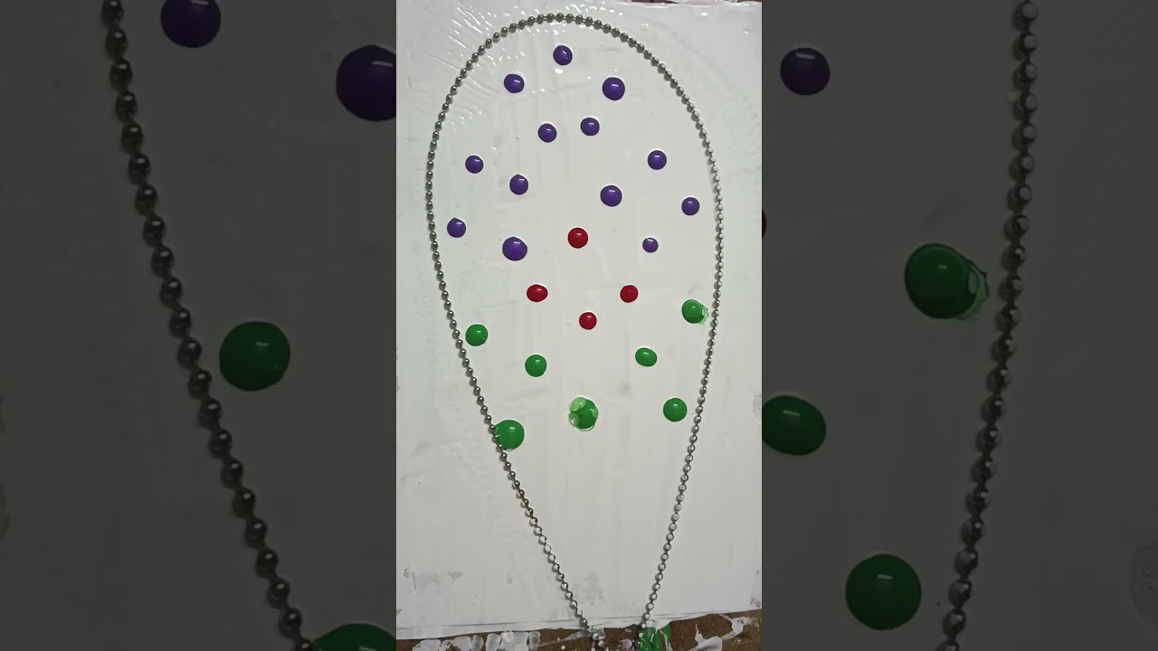 Satisfying Acrylic Painting with Chain Pulling #shorts #shortsfeed #acrylicpainting