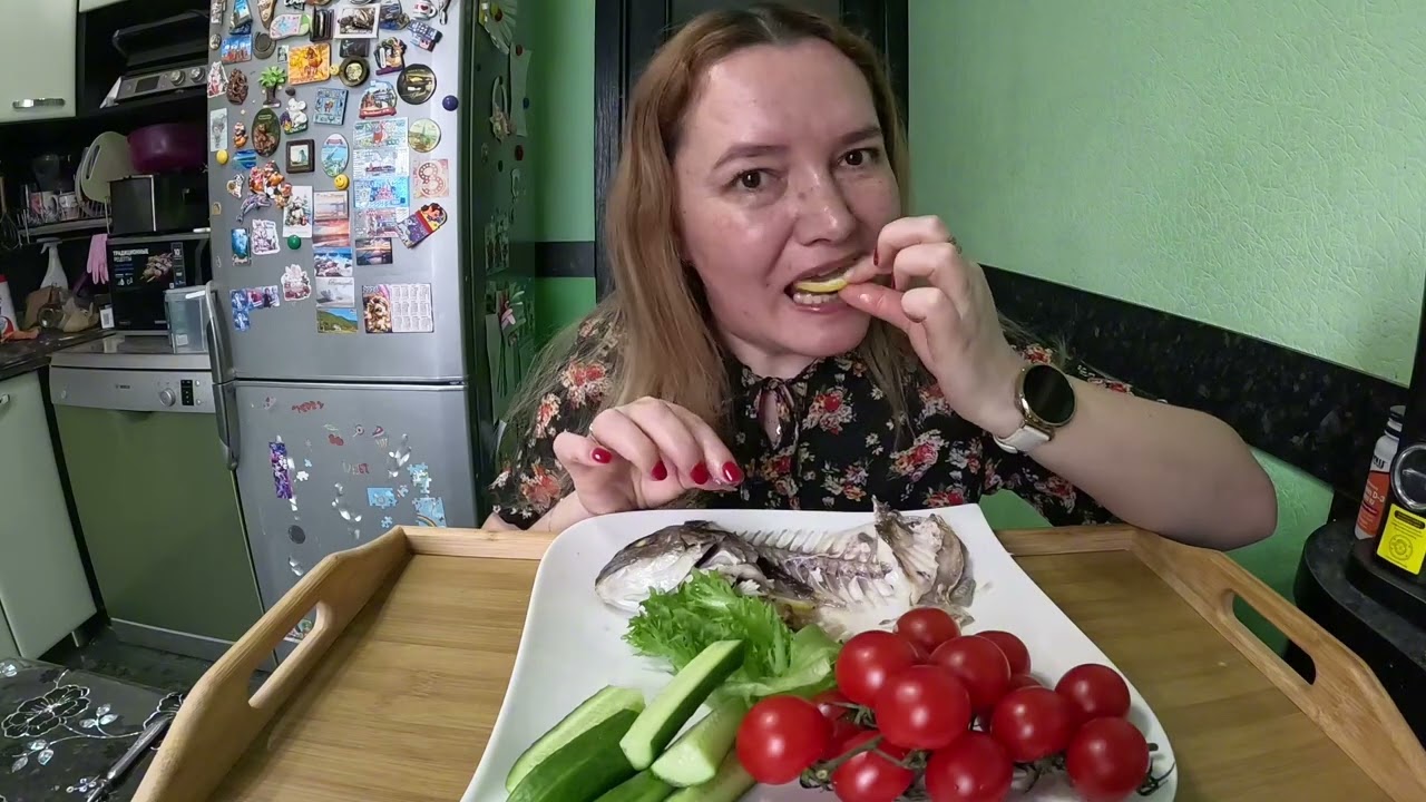 Дорадо с овощами. С Праздником Вас милые женщины💐💐💐💐💐#mukbang #еда #вкусно 