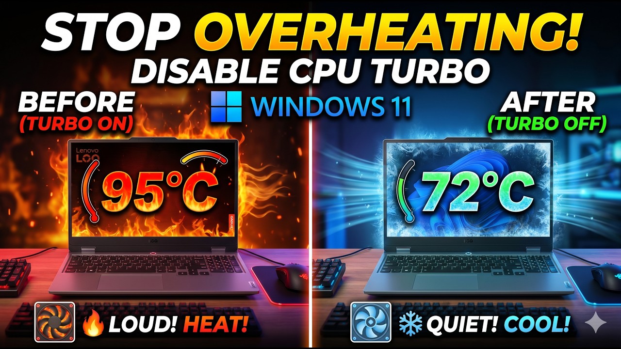 How to Disable CPU Turbo Boost in Windows 11 | Lower Laptop Temps