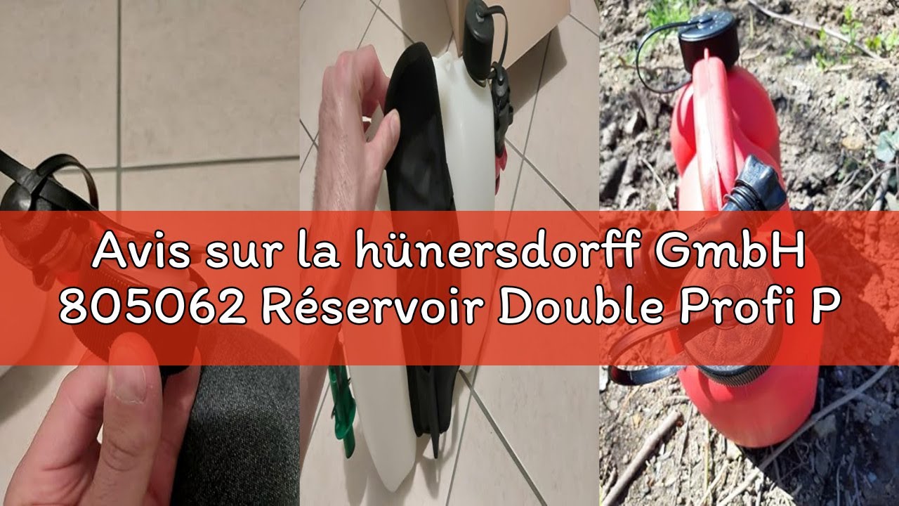 Avis sur la hünersdorff GmbH 805062 Réservoir Double Profi PE-HD avec Pochette Cavalière et Systèmes