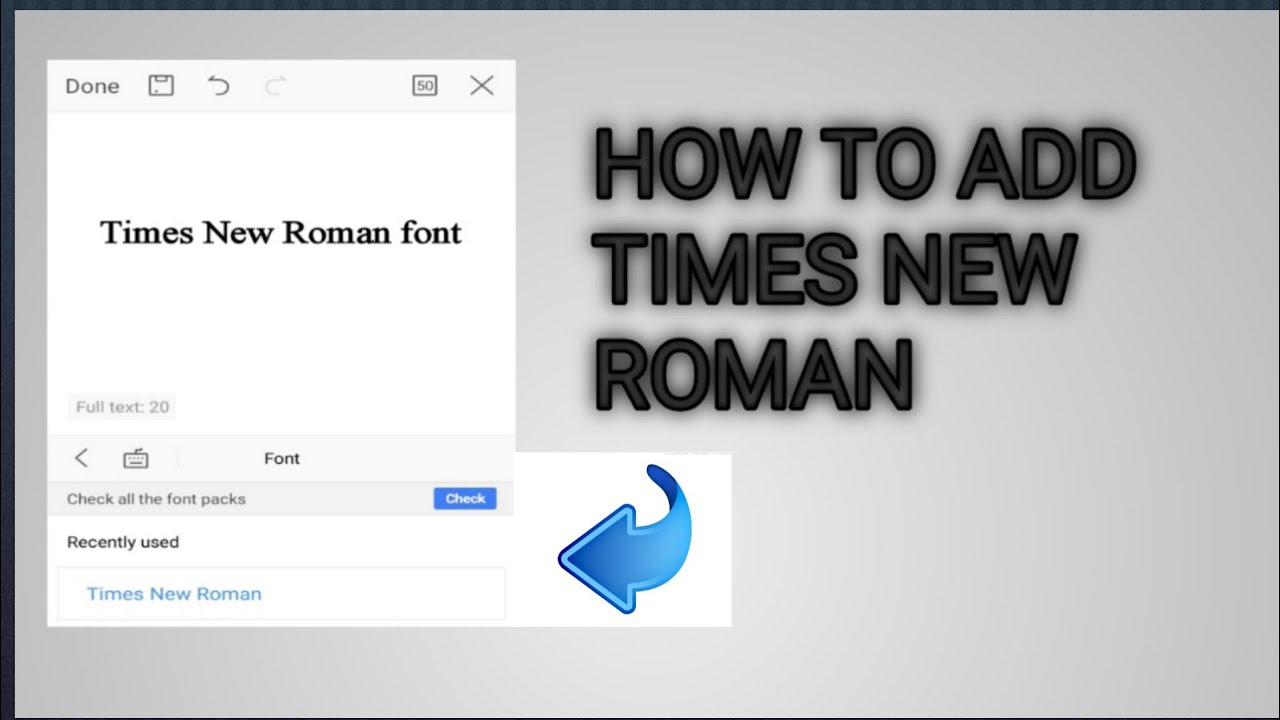 #How_to_Add_Times New Roman and any other font in wps office on android for beginners