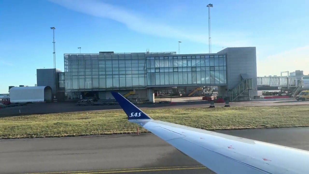 Landing in Stockholm, Sweden with SAS