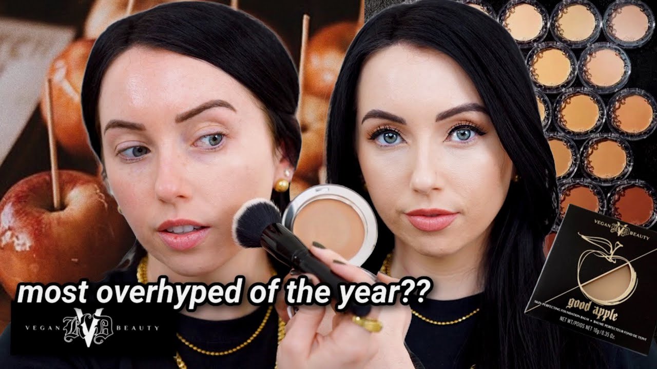 KVD Beauty VIRAL Good Apple FOUNDATION / Up close & NATURAL LIGHTING All Day Wear Test...