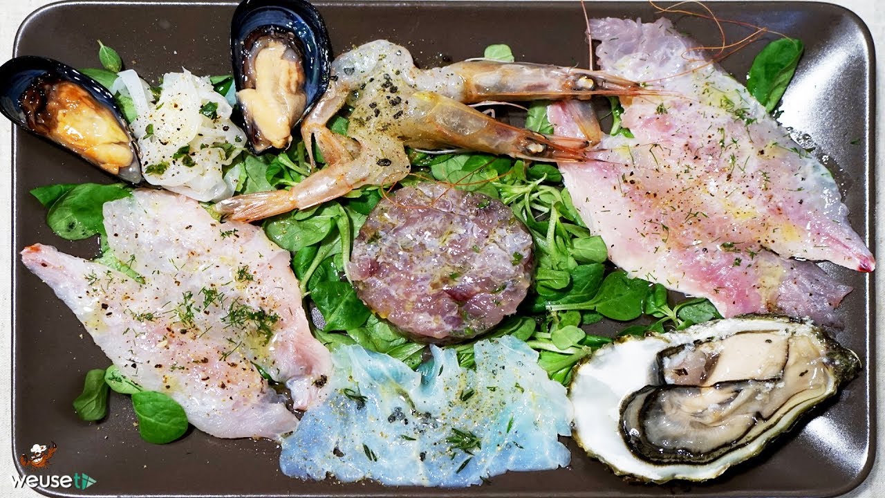 475 - Crudit&agrave; del giorno...un piattino porno! (antipasto di pesce crudo estivo, facile e leggero)