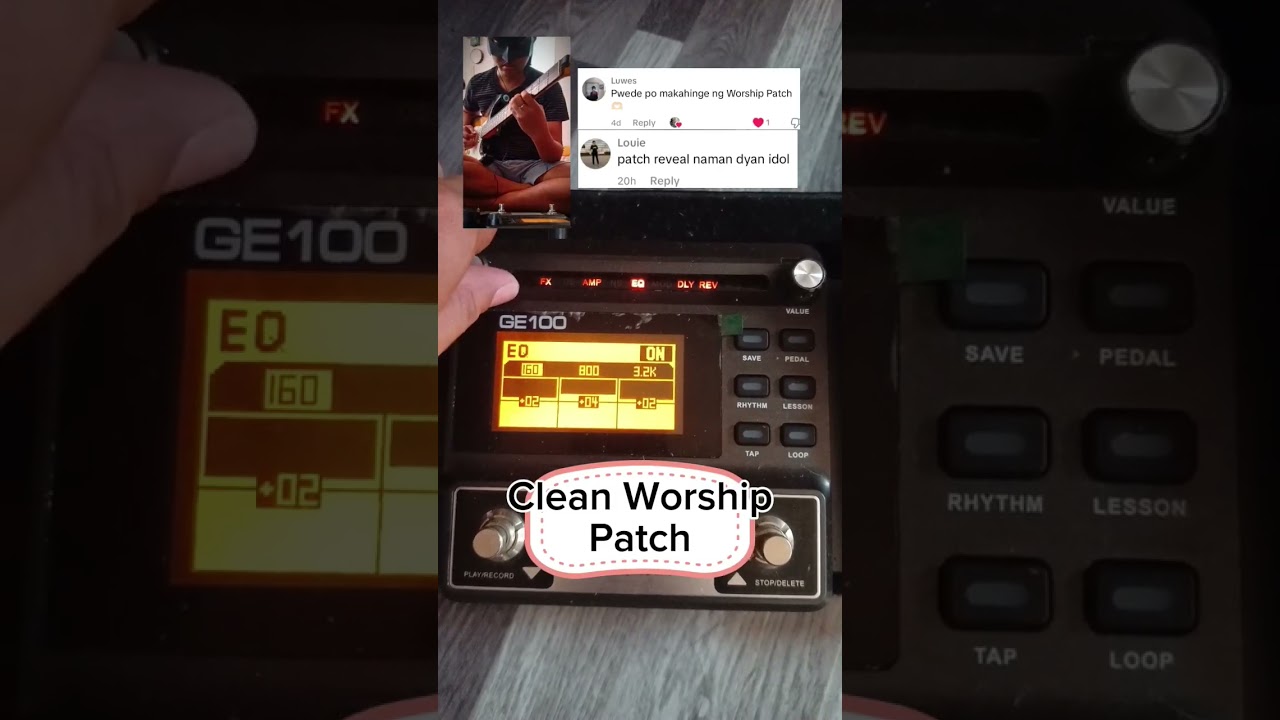 Clean Worship Patch|Mooer GE100 #mooerpedals #sessionbuddy #tarajammingtayo #shorts #short