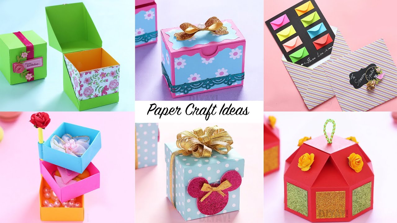 6 Easy Paper Craft Ideas | Crafts with Paper | DIY