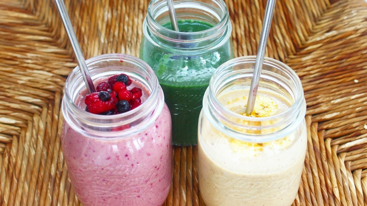 3 leckere, nahrhafte Smoothie Rezepte