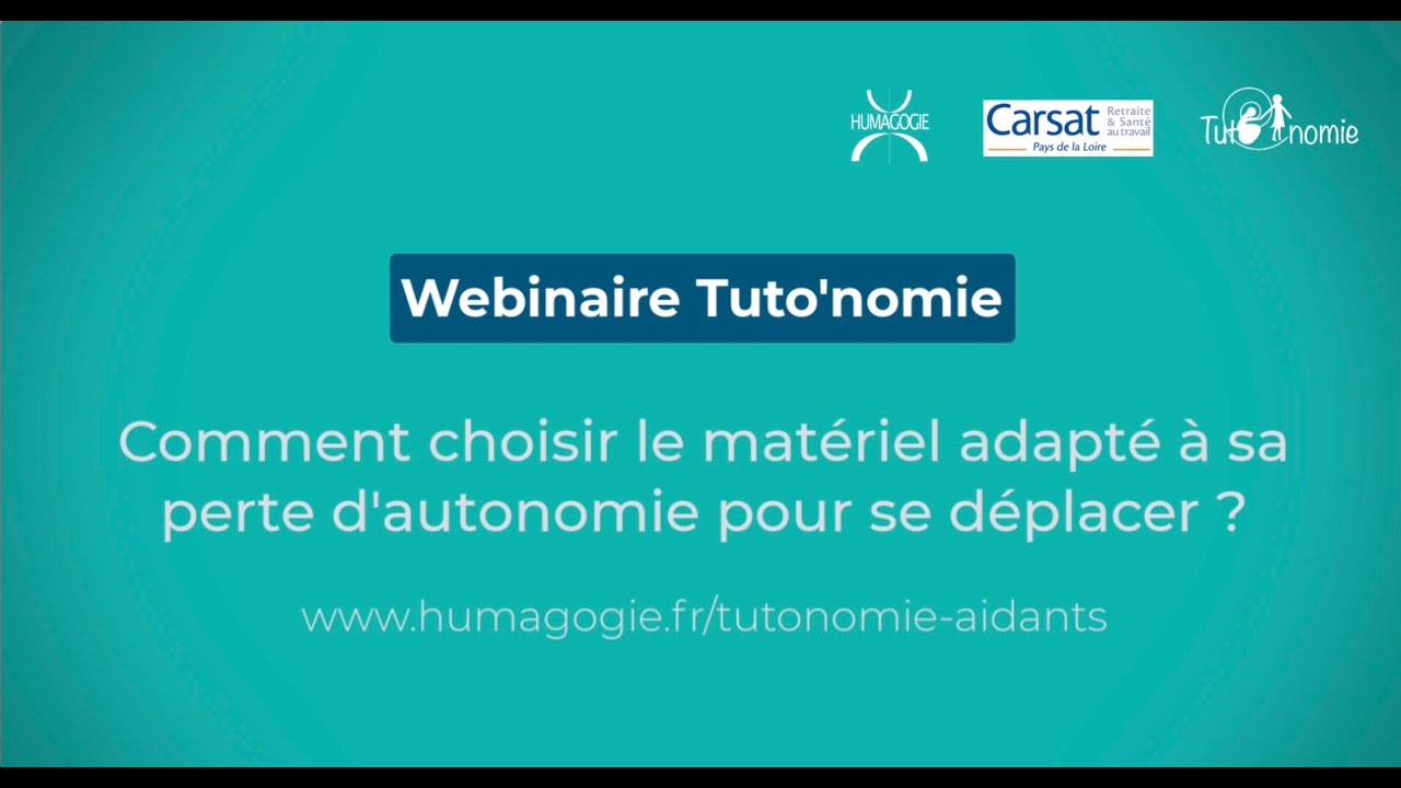 Comment choisir le matériel  adapté à  son autonomie  pour se déplacer ? Extraits du webinaire
