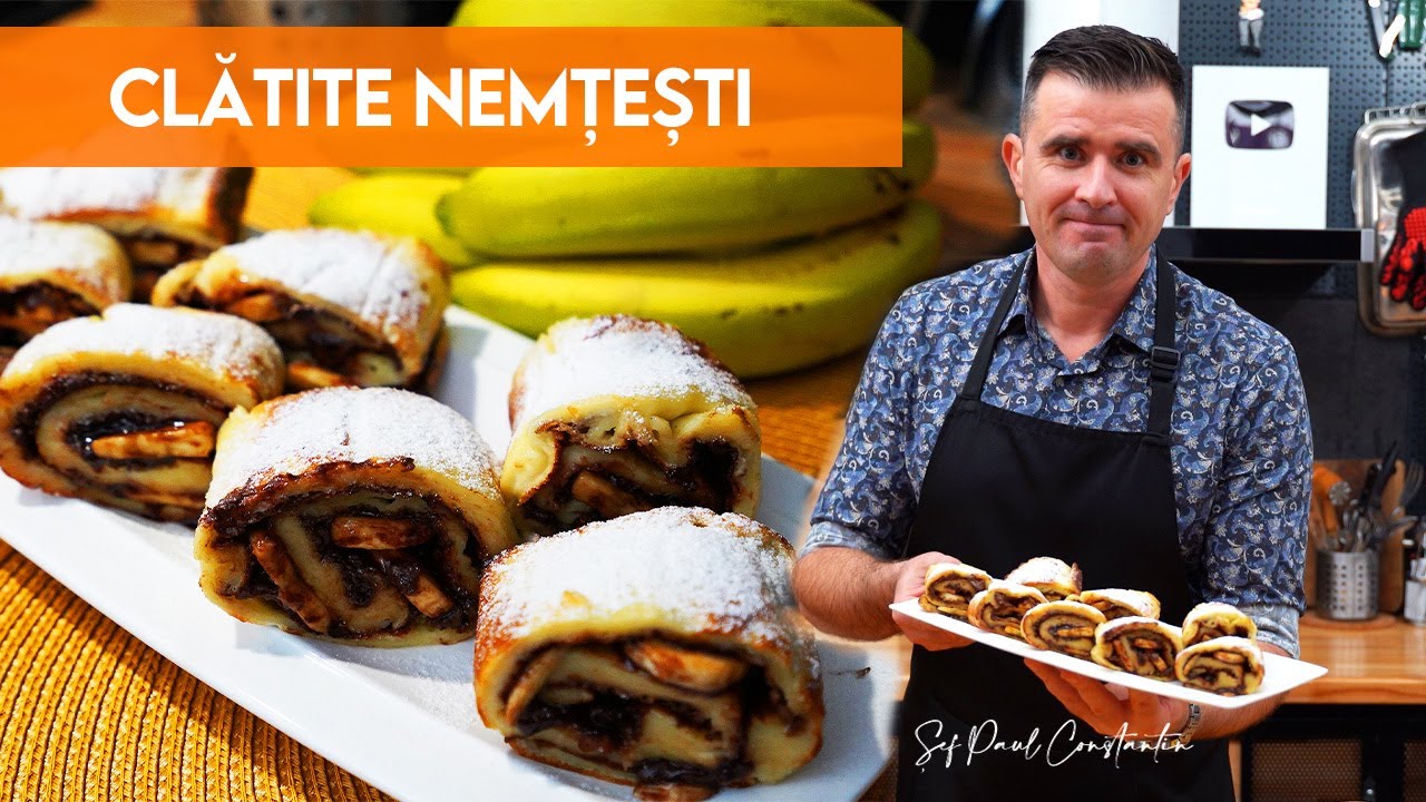 🥞 Clătite la Cuptor rețetă de la neamuri din Germania cu ciocolată și banane 🍌🍫 Șef Paul Constantin