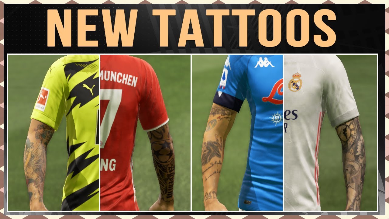 50 NEW PLAYERS ARM TATTOOS | FIFA 21 REALISM MOD 😱🔥!