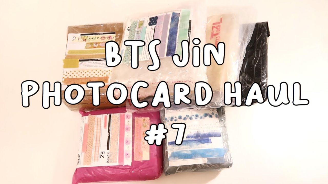 huge bts jin photocard haul + cupholder // no talking
