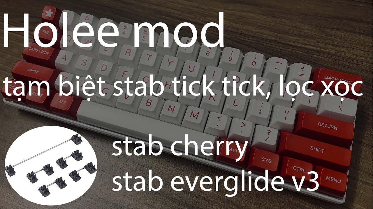 Hướng dẫn mod stab có holee đơn giản ai cũng có thể làm được (stab plate mount)