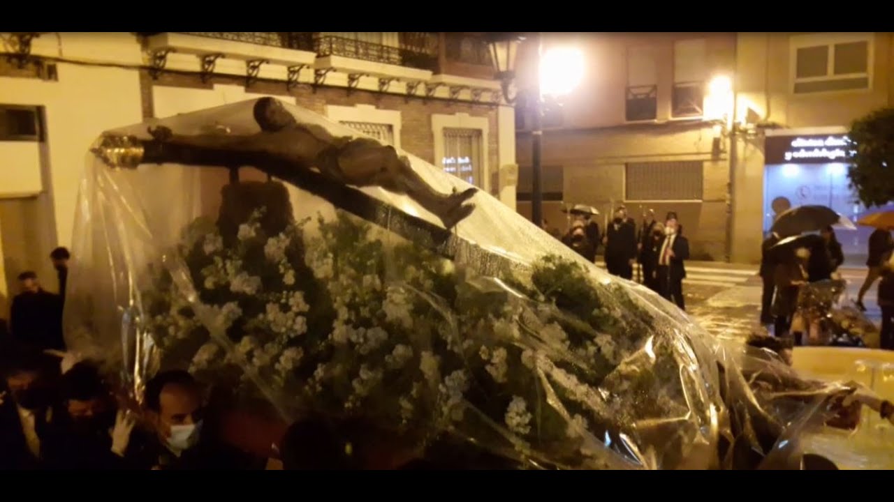 Procesión Cristo del Amparo Murcia tras Vía Crucis General de Cofradías