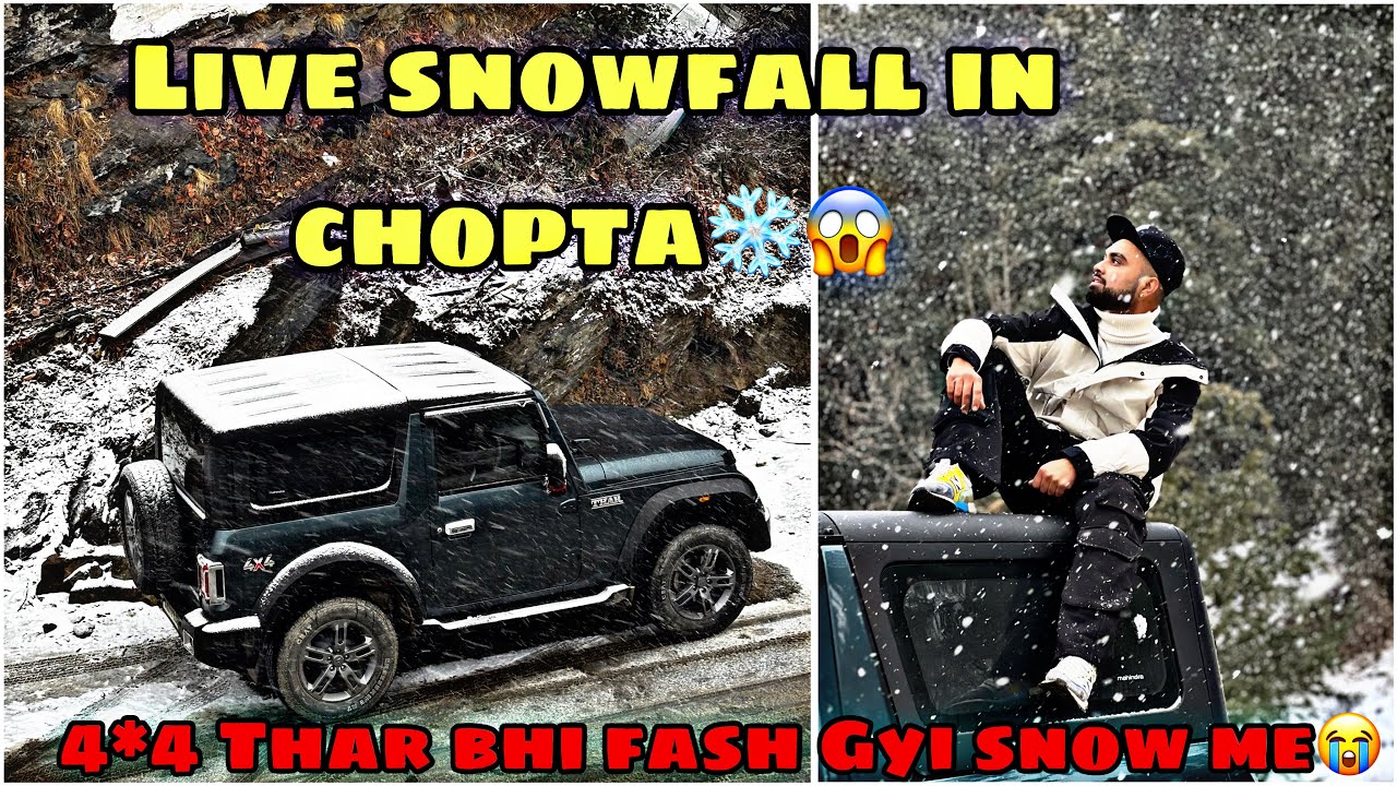 Live snow fall in chopta 2025 ❄️😍 | Best Time To Visit Chopta Tungnath valley 😱 | Accident |YT VLOGS