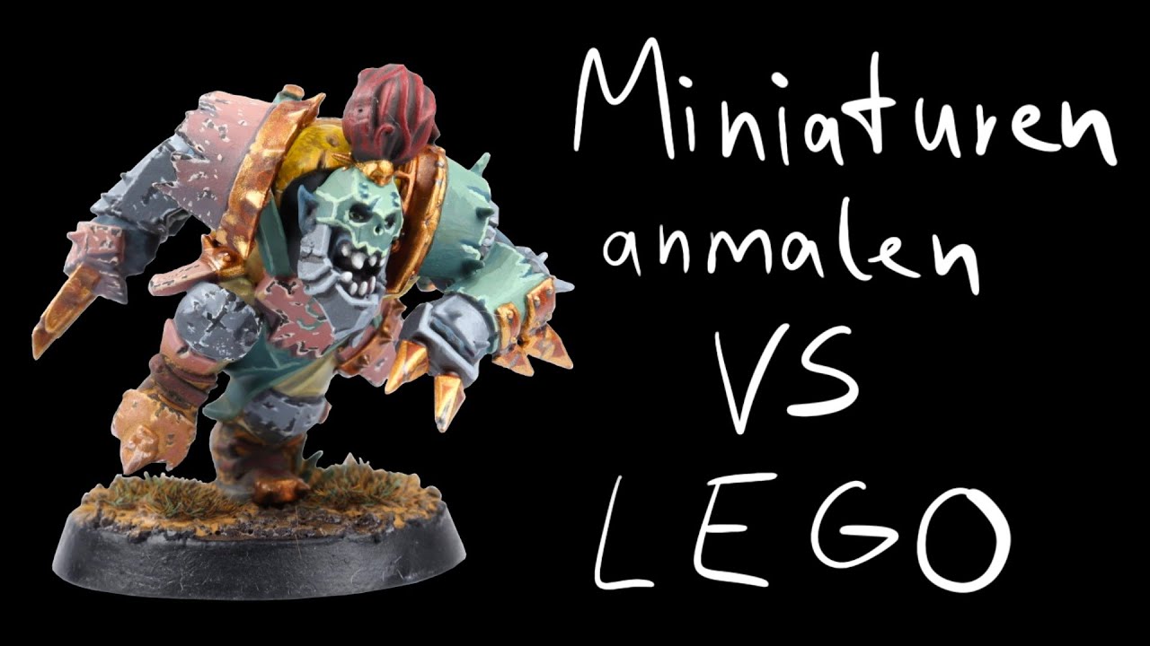 Miniaturen Anmalen vs LEGO (Zufriedenheit und Kreativität im Hobby) + Orc Blitzer für Blood Bowl