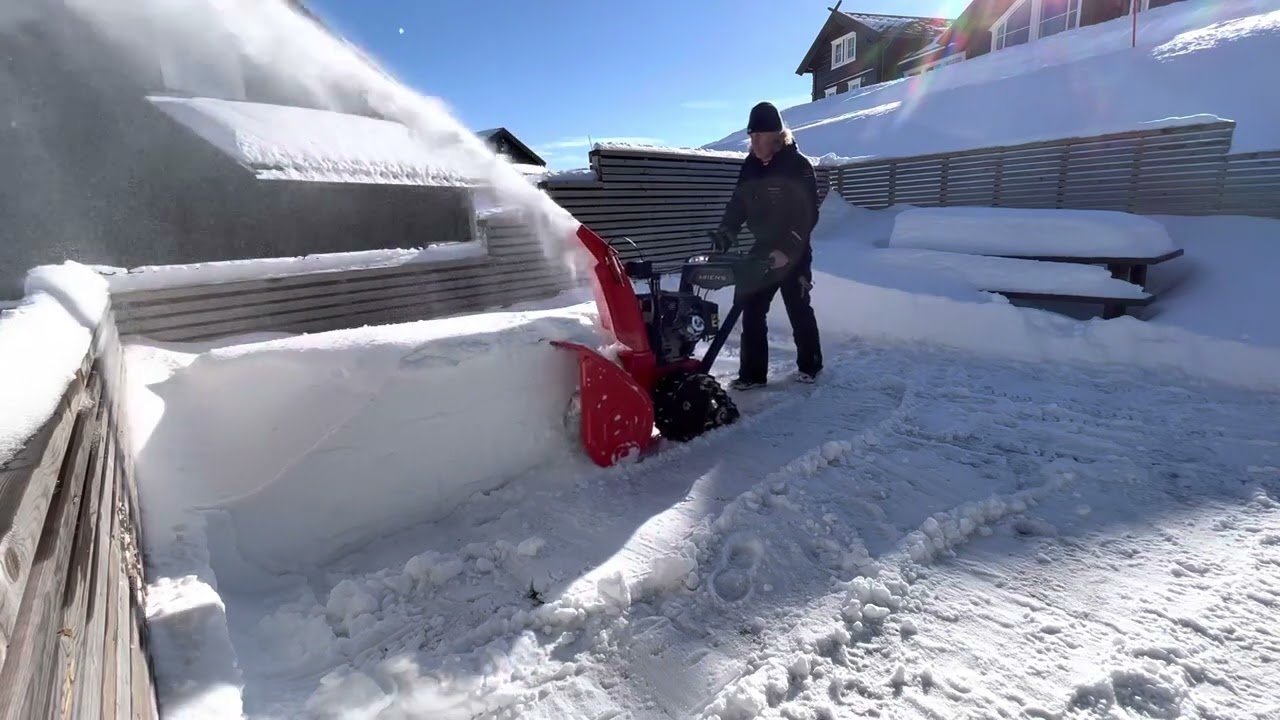 Ariens Rapidtrak PRO TEST in hard packed 70 cm + snow full bucket width