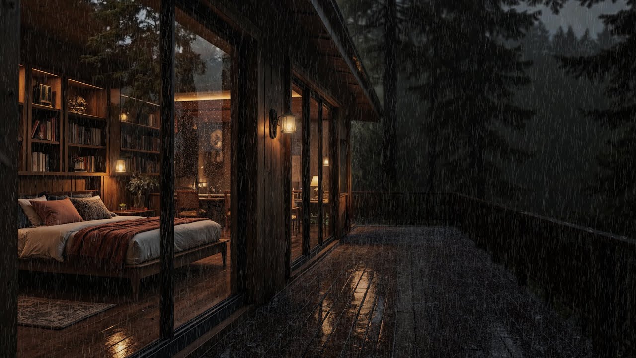 Лучшие Звуки Дождя В Лесу Ночью 🌧️ | (Без Рекламы) 4K Asmr Звуки Природы Без Перерывов