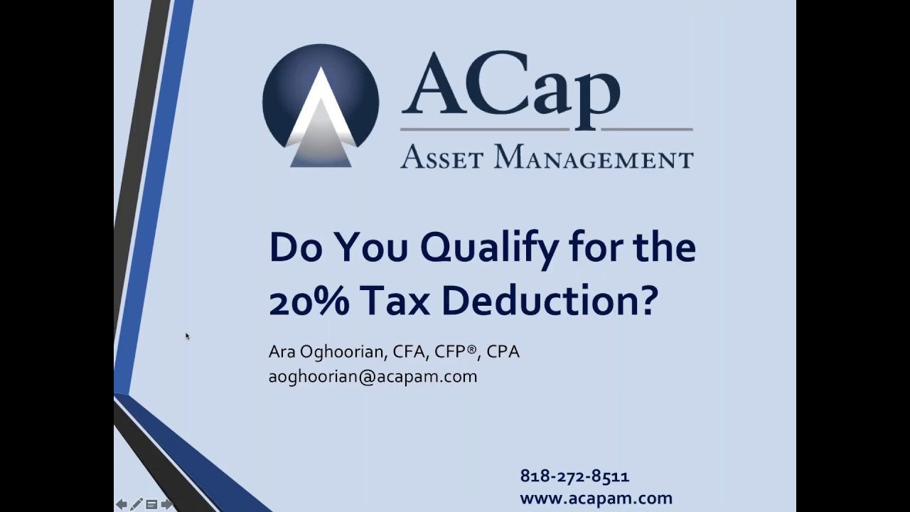 WEBINAR: Do you qualify for the new 20% tax deduction?