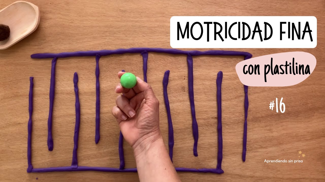 Desarrollo de motricidad fina con plastilina # 16. LABERINTO.