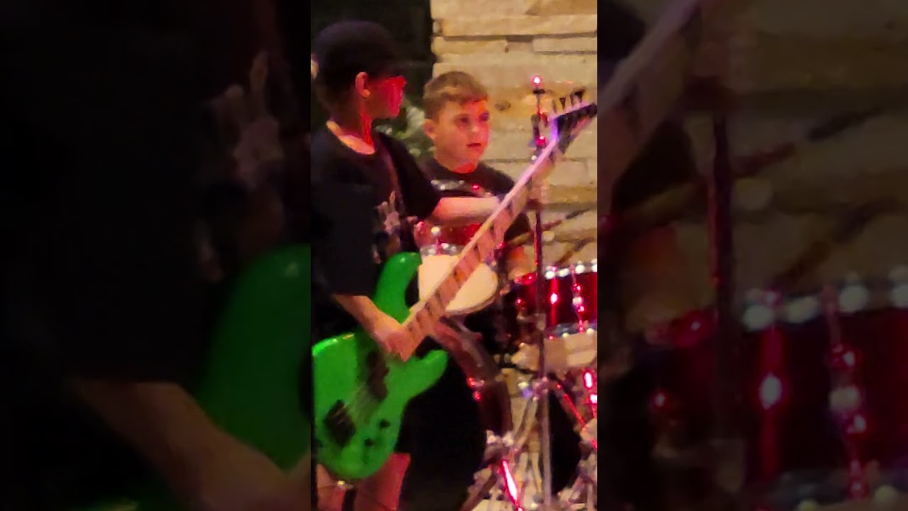 Gas Mask! Local Mesa Arizona kids band! Lead singer, James Fulop and drummer, Max Fulop