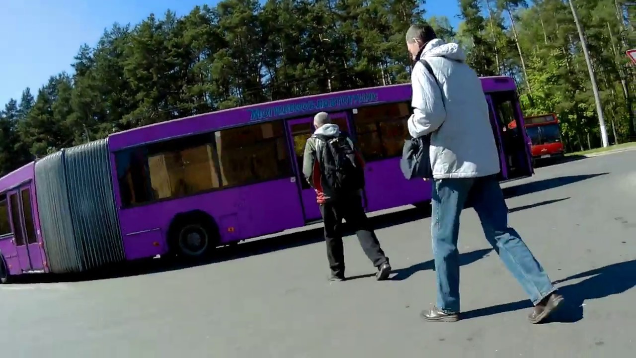 Могилёв.Поездка на автобусе №5 Областная больница - Больница №1