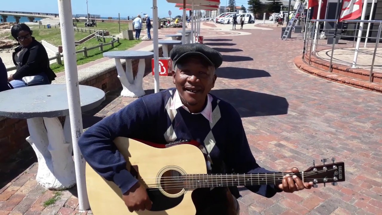 A Street Musician Wessel Jordaan performing at Port Elizabeth Beachfront