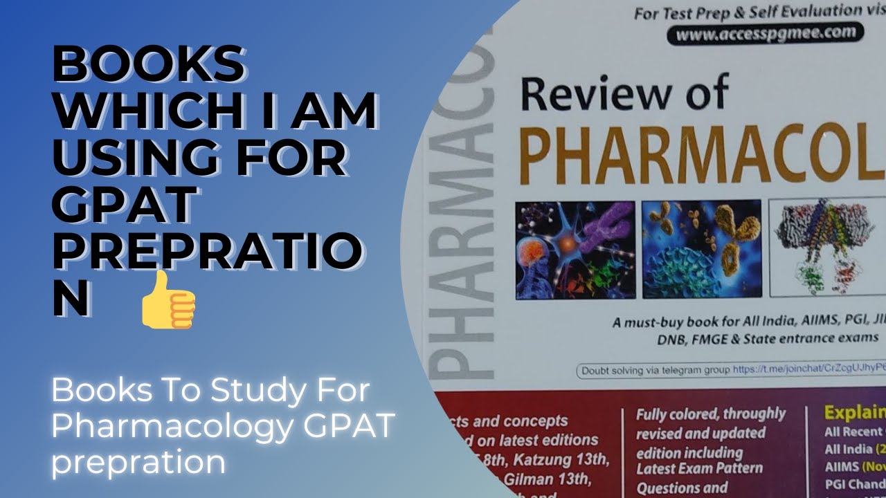 Books To Study For Pharmacology GPAT prepration  || GPAT Final Year Prepration