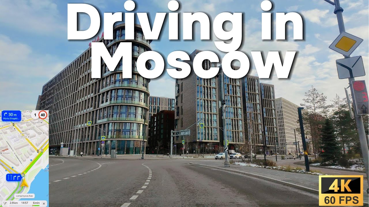 Driving in Moscow City 4K | REAL Moscow Afternoon + GPS