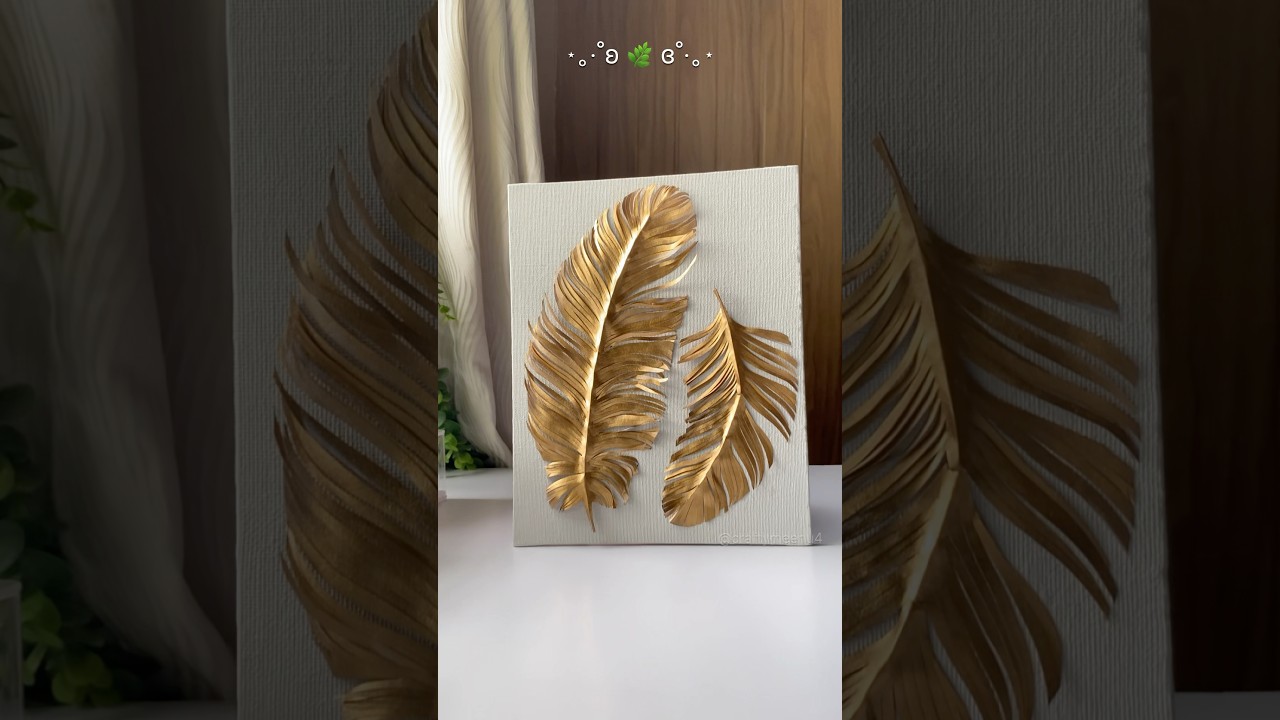 DIY Aesthetic Wall Decor with Paper #shorts #diy #viralshorts #homedecor #craft #fyp #trending