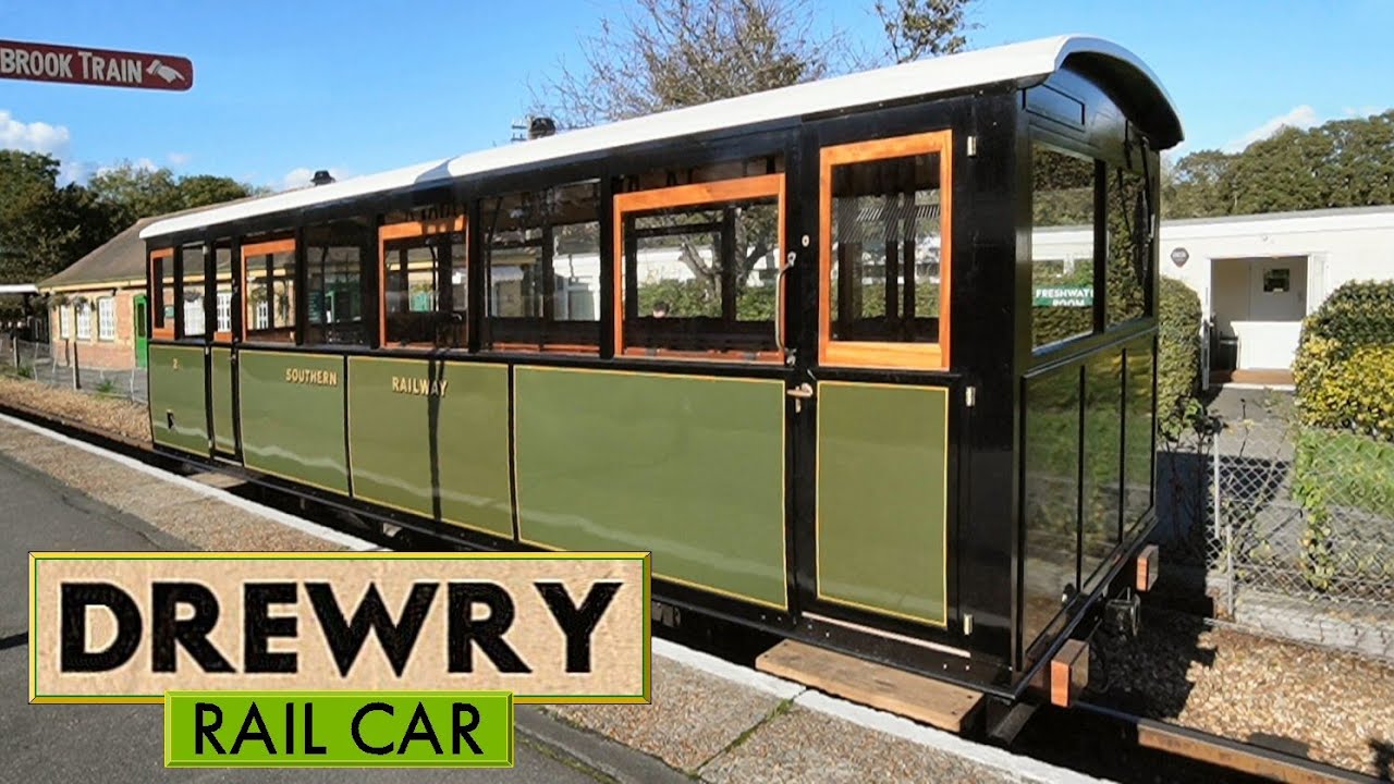 Isle of Wight Steam Railway UK. DREWRY DIESEL RAILCAR. Havenstreet to Wootton return ride.