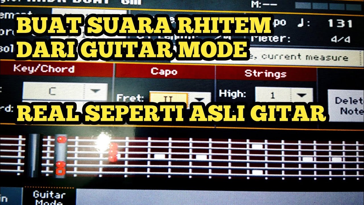 Trik buat suara rhitem melalui guitar mode di korg pa700