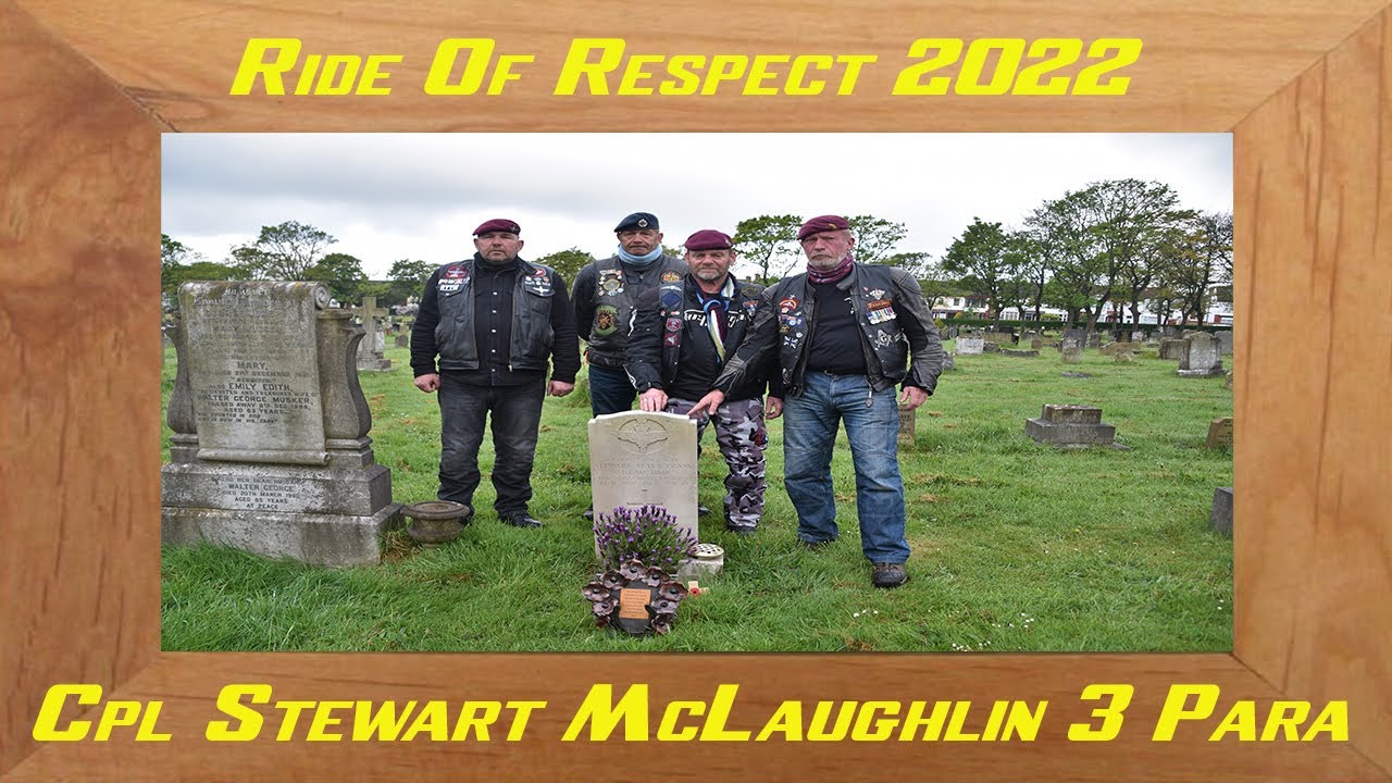 Ride Of Respect 2022,  Cpl Stewart McLaughlin 3 Para, Rake Lane Cemetery, Wallasey