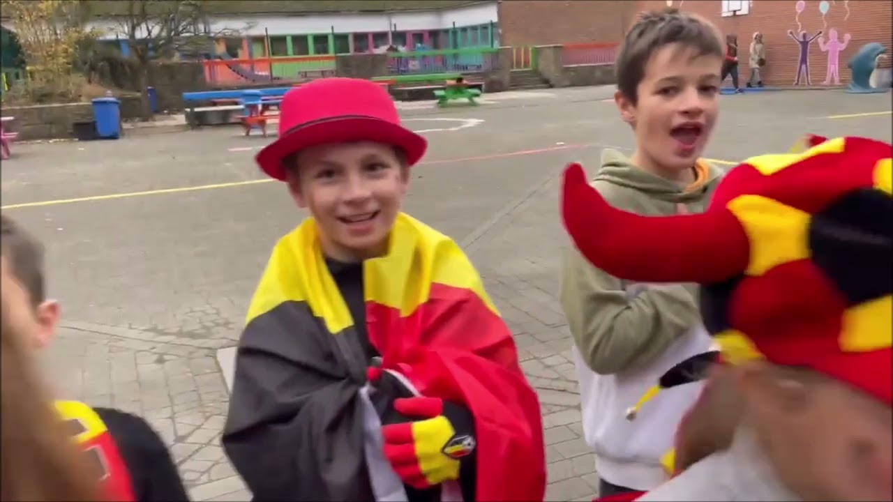 L'Athénée de Fosses-la-ville avec les Diables rouges pour la Coupe du Monde 2022