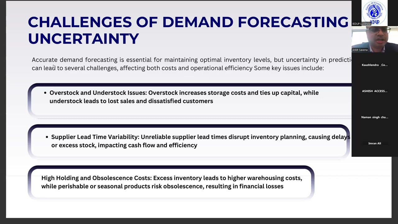 Inventory Optimization BY Mr. Ankit Saxena