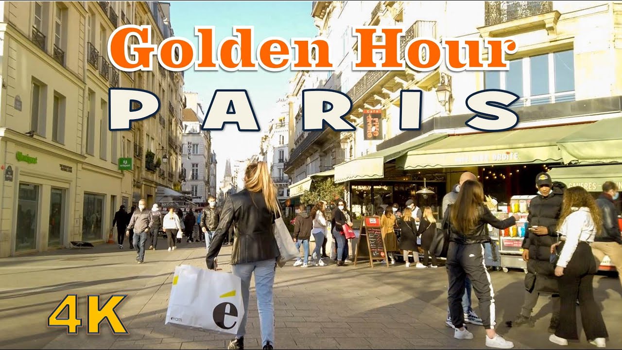 Golden Hour walking tour in Paris, France [UHD]