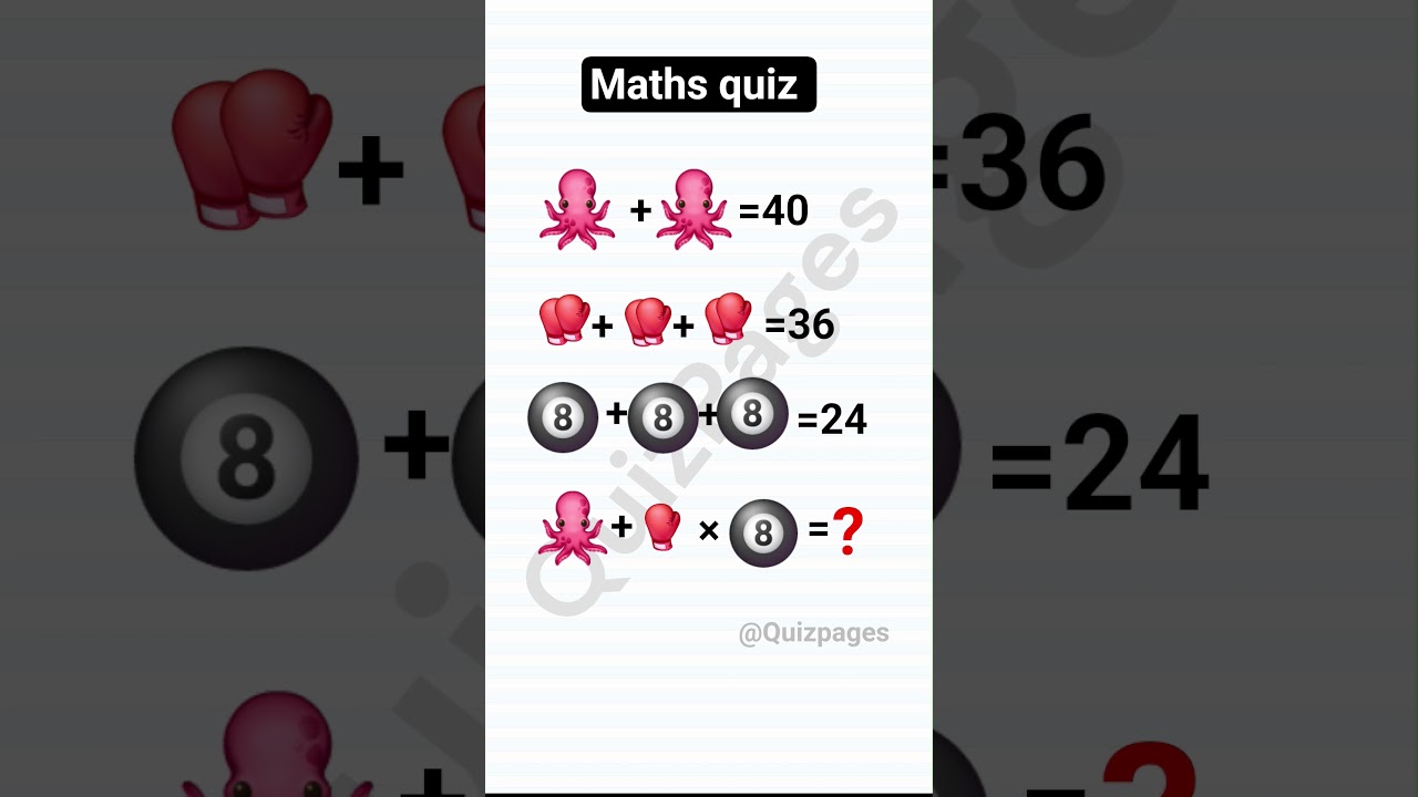 Maths quiz 
