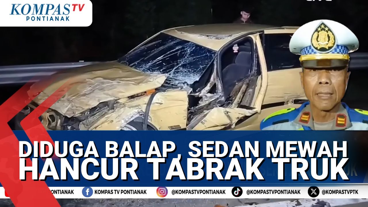 Diduga Akibat Aksi Kebut-Kebutan di Ruas Tol Jagorawi, Sedan Ringsek Parah Menabrak Truk