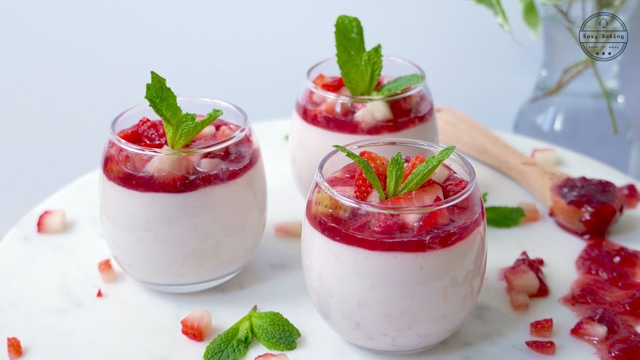Strawberry Mousse No gelatin recipe| Marshmallow Strawberry Mousse [ASMR]