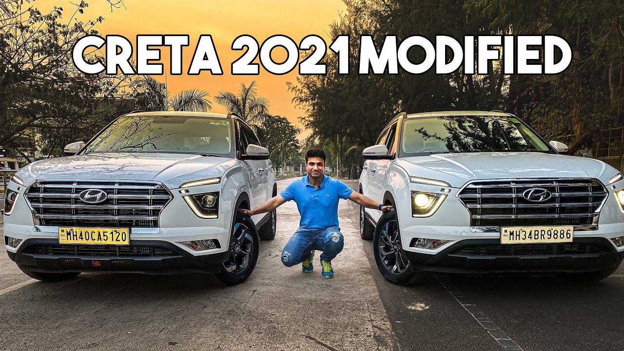 CRETA 2021 MODIFIED WITH 16 & 17 INCH DIAMOND CUT ALLOYS || SIDE BY SIDE COMPARISON || 📞9321811482
