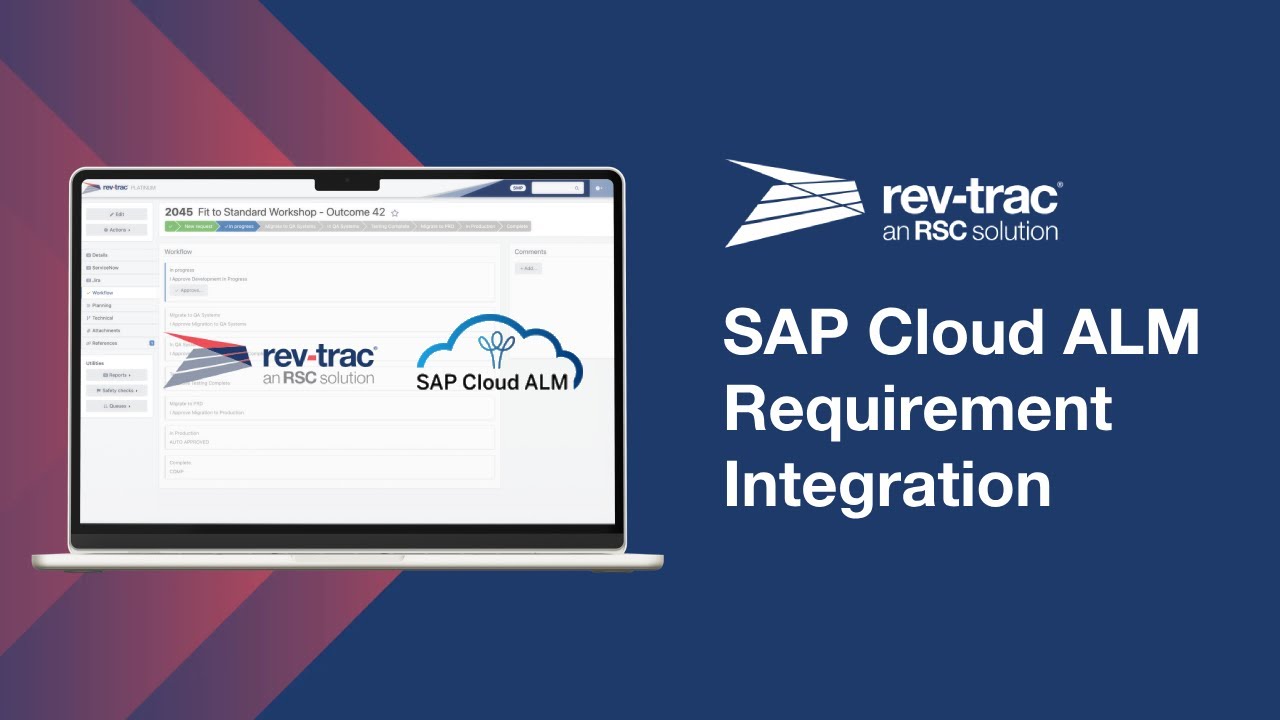 Cloud ALM Requirement integration with Rev-Trac Platinum: Simplify SAP change management