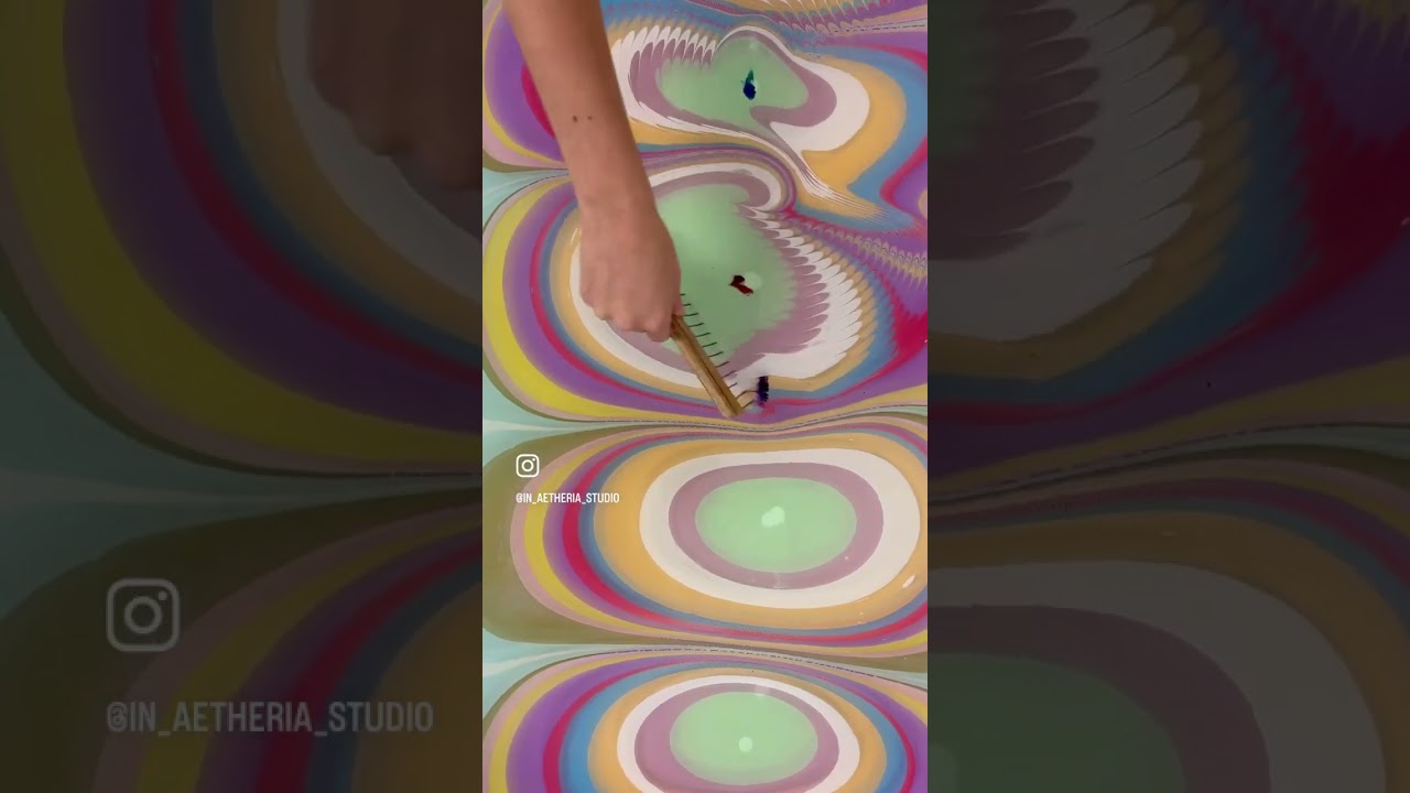 Lose your mind! And become hypnotised by the process of water marbling a silk scarf