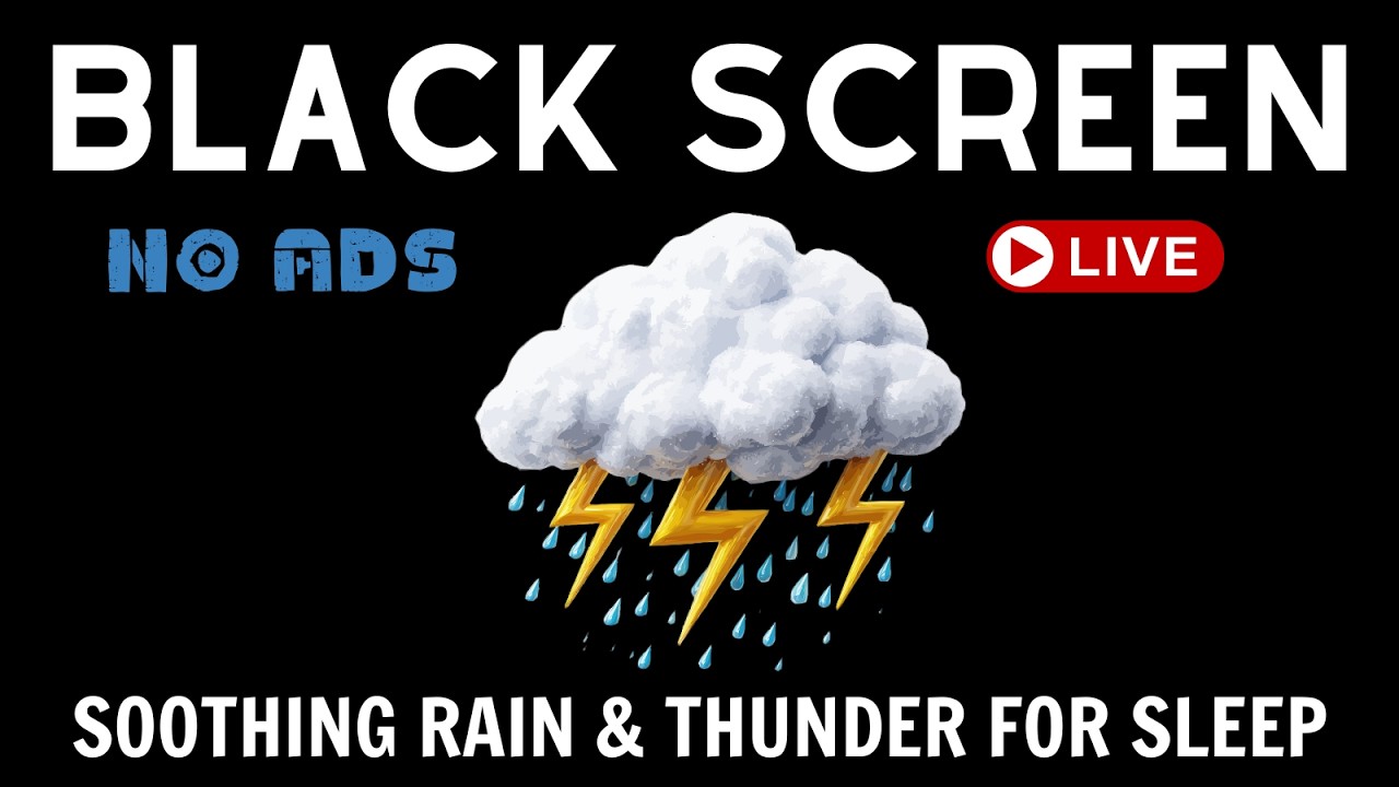 Soothing Rain & Thunder for Sleep | 11 Hours of Peaceful Storm Sounds