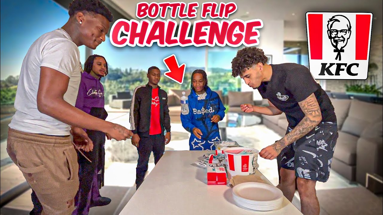 THE VIRAL WATER BOTTLE FLIP CHALLENGE!! **FLIP OR STARVE**