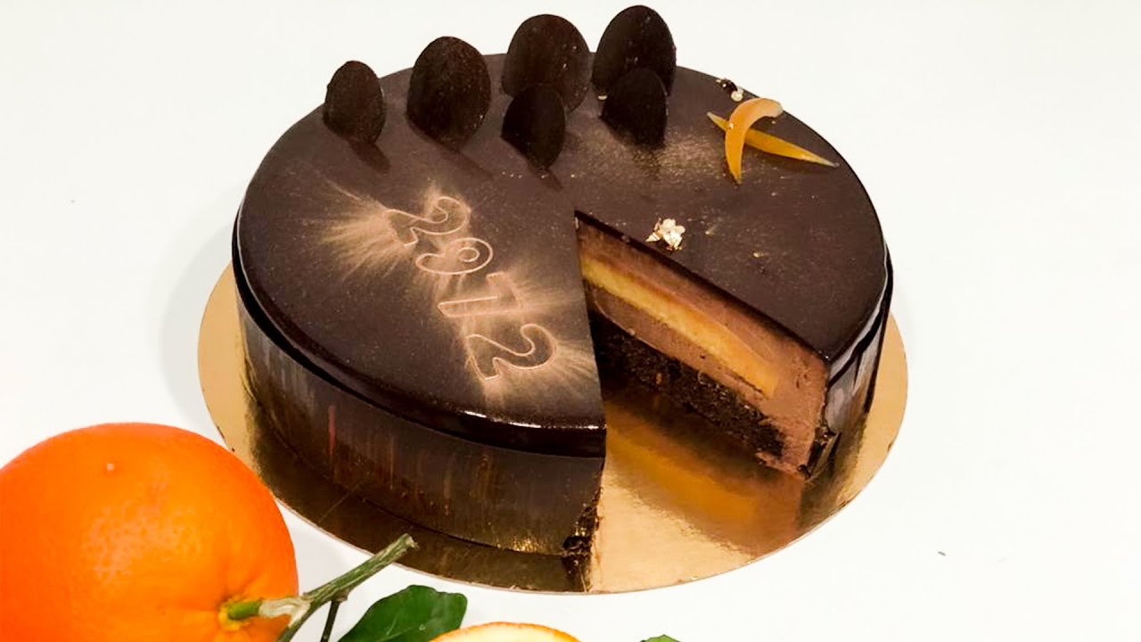 كاطو كلاصي بالشكلاط والبرتقال entremet chocolat orange 🍊🍫