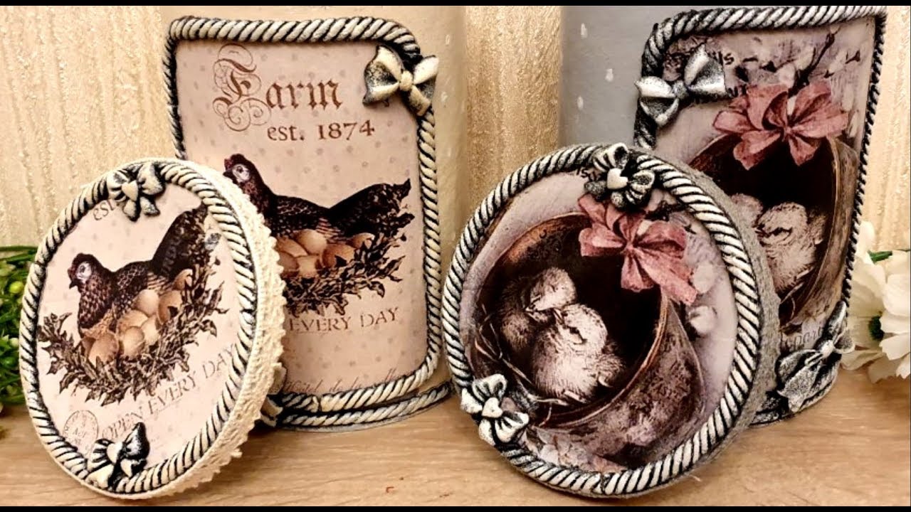 DIY /Cardboard cans decoration idea/ Decoupage on Cardboard
