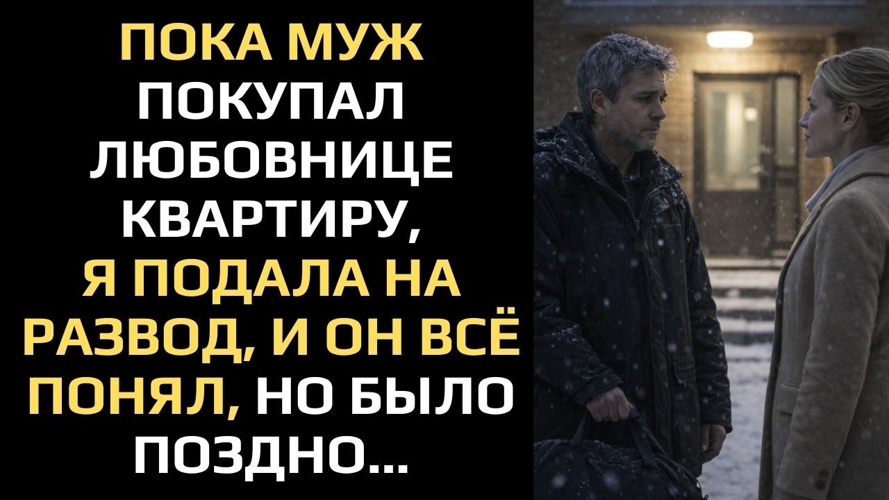 ПОКА МУЖ ПОКУПАЛ ЛЮБОВНИЦЕ КВАРТИРУ, Я ПОДАЛА НА РАЗВОД, И ОН ВСЁ ПОНЯЛ, НО БЫЛО ПОЗДНО...