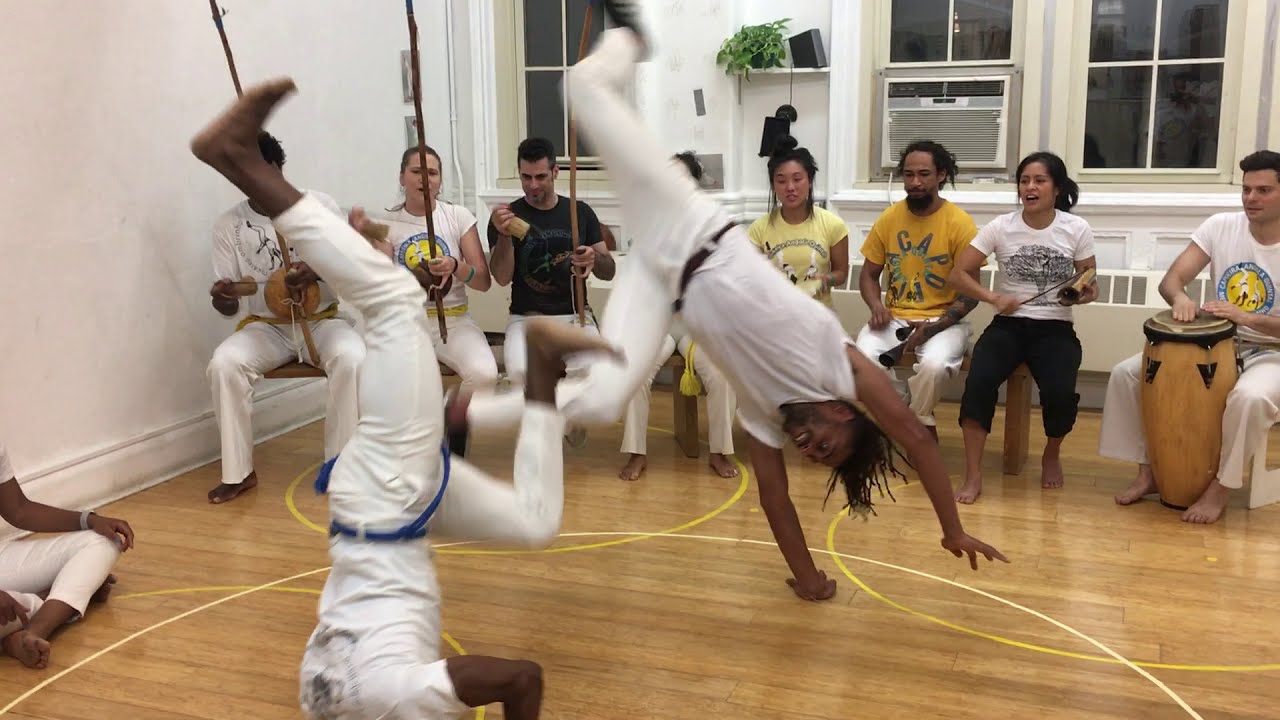 Prof. Caatinga and Prof. Caiman at Capoeira Angola Quintal Batizado 2019 NYC