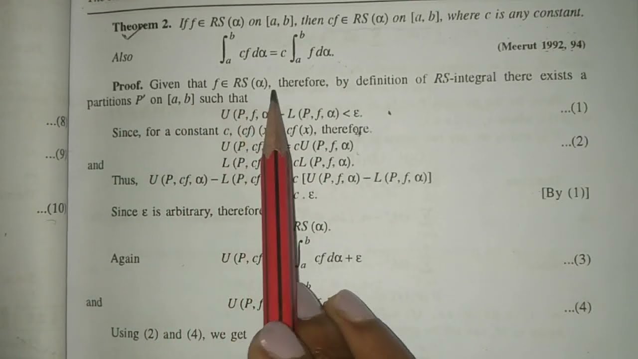 Riemann Stieltjes Integration Theorem |M.sc Mathematics |