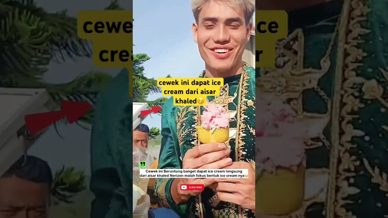 Cewek ini dapat ice cream dari aisar khaled tapi kok beda😜